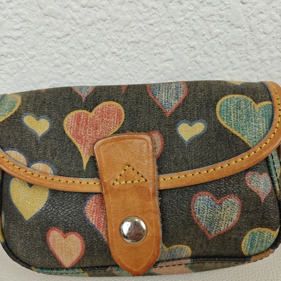 Vintage Y2K Dooney & Bourke Multi-Color Hearts Wallet (Retired) - Picture 4 of 16